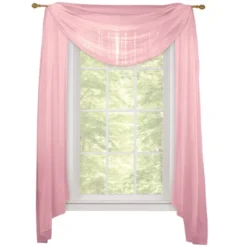Collections Etc Sheer Window Scarf Curtain, Single Panel, -Safavieh Shop GUEST ca43ff1e 911d 41f5 94d6 09e9a8a19686