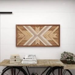 Wood Geometric Handmade Southwestern Wall Decor Brown - Olivia & May -Safavieh Shop GUEST cab4f387 bc8f 4004 972c b500e2e57862