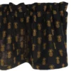 Home Collections By Raghu Pineapple Town Valance, Black 72x15.5