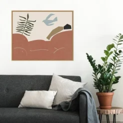 28" X 22" Other Land I By Melissa Wang Framed Canvas Wall Art Light Brown - Amanti Art -Safavieh Shop GUEST ccd13b8e 58b3 433e 92ad af939cadc5bb