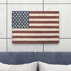 Metal Vintage Rectangular American Flag Wall Decor - Olivia & May -Safavieh Shop GUEST cd0b24b9 713f 4959 bb8a f7042747ac47