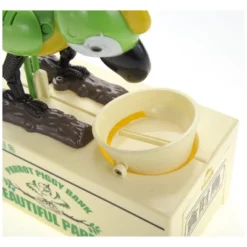 Insten Parrot Piggy Bank Robotic Coin Munching Toy Money Box, Green, 6.6x6.5 Inches -Safavieh Shop GUEST cffc3148 05be 40a0 a45d f6150bfe06a3