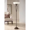 Franklin Iron Works Torchiere Floor Lamp LED 73" Tall Oil Rubbed Bronze Caged Frosted Glass Shade For Living Room Bedroom Office Uplight -Safavieh Shop GUEST d003b251 bc1f 4a81 985e f5755f2eeb38