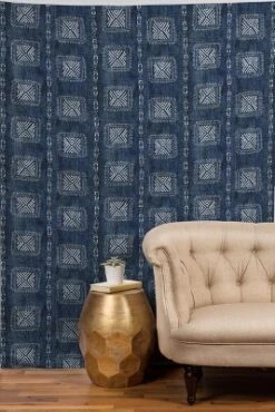 Schatzi Brown Mudcloth 3 Denim Tapestry - Society6