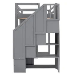 Twin Size Loft Bed With Wardrobe, Staircase, Desk And Storage Drawers - ModernLuxe -Safavieh Shop GUEST d2eb66cd dc3f 483a 9a1d afac8eb3ba5d