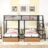 Full Over Twin-Twin Triple Bunk Bed With Drawers And Staircase - ModernLuxe -Safavieh Shop GUEST d2ed5c9e 32a4 4f96 bcd4 f108ddee8786