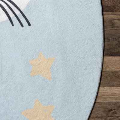 NuLOOM Adalynn Sleepy Cat Kids Machine Washable Area Rug 6 NuLOOM Adalynn Sleepy Cat Kids Machine Washable Area Rug - Image 4