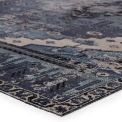 Cicero Indoor/Outdoor Medallion Area Rug Blue/Gray - Jaipur Living