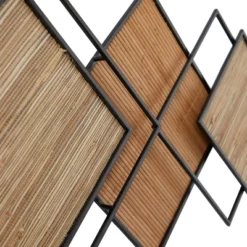 16" X 43" Bamboo Geometric Overlapping Diamond Wall Decor With Metal Wire Brown - Olivia & May -Safavieh Shop GUEST d58a6b33 41ef 4cab a077 700d4b6fab60