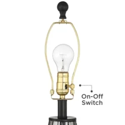 360 Lighting Hudson Rustic Accent Table Lamps 23" High Set Of 2 Bronze Clear Glass USB Charging Port Drum Shade For Bedroom Living Room Bedside Desk -Safavieh Shop GUEST d61766ee 407d 45d1 8d32 45f369c4d5b5