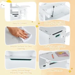 Costway 3-in-1 Kids Convertible Storage Bench Wood Activity Table And Chair Set -Safavieh Shop GUEST d642ffa0 7261 4ee5 aac7 8aecf191e9c9