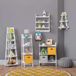 Kids' Corner Ladder Wall Shelf White - RiverRidge Home 13 Kids' Corner Ladder Wall Shelf White - RiverRidge Home -Safavieh Shop GUEST d795a61f a23e 402c bbf5 22117f82edd7