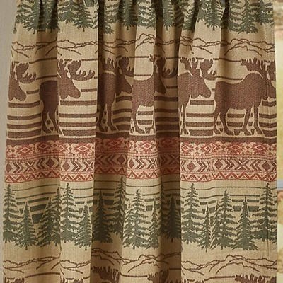 Moose Jacquard Swag 72'' X 36" 4 Moose Jacquard Swag 72'' X 36" - Image 2