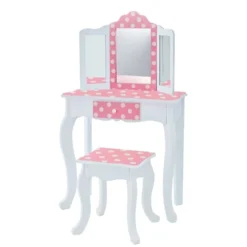 Polka Dot Fashion Prints Vanity Table & Stool Set Pink - Teamson Kids 13 Polka Dot Fashion Prints Vanity Table & Stool Set Pink - Teamson Kids -Safavieh Shop GUEST d8246866 9307 4f17 bcb6 9751a78f2b41