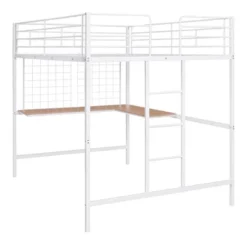 Full Size Metal Loft Bed With Desk And Grid - ModernLuxe -Safavieh Shop GUEST d88d860a b481 4184 9477 502c4aac0939