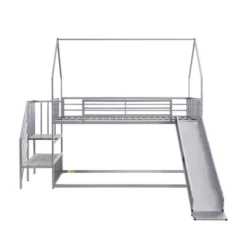 Twin Over Twin Metal Bunk Bed House Bed With Slide And Staircase-ModernLuxe -Safavieh Shop GUEST d92ea0f2 dc92 4f2a b7ee bd5b06c74792