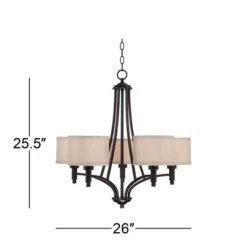 Franklin Iron Works La Pointe Oil Rubbed Bronze Pendant Chandelier 26" Wide Rustic Oatmeal Linen Shade 5-Light Fixture For Dining Room Kitchen Island 12 Franklin Iron Works La Pointe Oil Rubbed Bronze Pendant Chandelier 26" Wide Rustic Oatmeal Linen Shade 5-Light Fixture For Dining Room Kitchen Island -Safavieh Shop GUEST d935f7ac 9943 4724 93d2 71120010b472