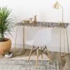 Little Arrow Design Co Arcadia Herringbone Desk Gold - Deny Designs