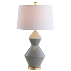 29" Ceramic Alba Geometric Table Lamp (Includes Energy Efficient Light Bulb) - JONATHAN Y -Safavieh Shop GUEST dbead0c3 5853 4e18 b14b 272d59260a11
