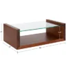 18" X 6" Holt Wood/Glass Decorative Wall Shelf Walnut Brown - Kate & Laurel All Things Decor