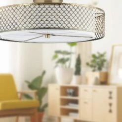 18.25" Leyla Glam Brushed Semi-Flush Mount Ceiling Fixture Sconce Gold - River Of Goods -Safavieh Shop GUEST de827c44 1e8b 46e9 89b9 69ee3d6e5fb3