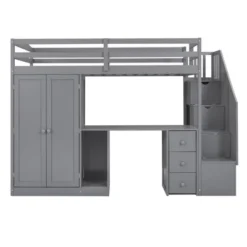 Twin Size Loft Bed With Wardrobe, Staircase, Desk And Storage Drawers - ModernLuxe -Safavieh Shop GUEST dee9d9f4 3fb5 498b 92c3 015cb381a0ed