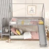 Twin Over Twin Metal Bunk Bed House Bed With Slide And Staircase-ModernLuxe -Safavieh Shop GUEST e04141b8 ed60 47d8 a92a 701d292fa3f8