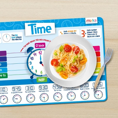 Merka Kids Educational Placemats For Kids Placemats Wipeable Set Of 4 Wipeable Silicone Mats Time Money Calendar & Season 8 Merka Kids Educational Placemats For Kids Placemats Wipeable Set Of 4 Wipeable Silicone Mats Time Money Calendar & Season - Image 6