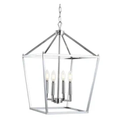 16" Metal Pagoda Lantern Pendant (Includes LED Light Bulb) - JONATHAN Y
