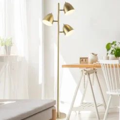 66.5" 3-Light Billy Modern Contemporary Iron LED Floor Lamp Brass Gold (Includes LED Light Bulb) - JONATHAN Y -Safavieh Shop GUEST e38a6631 5ded 4333 8662 439b5f0b2e47