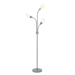 70.25" 3-Light Floor Lamp With White Shades Silver - Cresswell Lighting -Safavieh Shop GUEST e3b4d7e6 98f3 485d 90cd 16448f0363f7