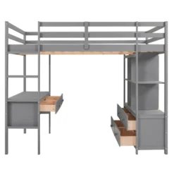 Loft Bed With Built-In Desk, Storage Shelves And Drawers - ModernLuxe 18 Loft Bed With Built-In Desk, Storage Shelves And Drawers - ModernLuxe -Safavieh Shop GUEST e4013bf3 cba0 4eaf 89ef c24e873a6532