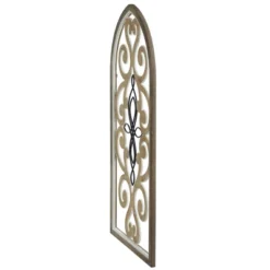 Traditional Screen Wood And Metal Wall Sculpture Brown - StyleCraft
