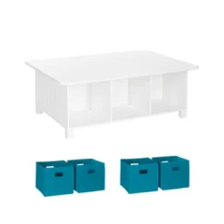 5pc Kids' Activity Table Set With 4 Bins - RiverRidge Home -Safavieh Shop GUEST e5f7c32f a1f7 421a bb58 29ea5a1d9a77