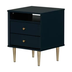 Dylane 2-Drawer Nightstand Navy - South Shore -Safavieh Shop GUEST e5f7f51a 715f 44df b62e c240e99d2b1a