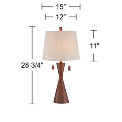 360 Lighting Omar Modern Table Lamp 28 3/4" Tall Warm Brown Wood Hourglass Oatmeal Fabric Drum Shade For Bedroom Living Room Bedside Nightstand Office 8 360 Lighting Omar Modern Table Lamp 28 3/4" Tall Warm Brown Wood Hourglass Oatmeal Fabric Drum Shade For Bedroom Living Room Bedside Nightstand Office -Safavieh Shop GUEST e6133243 7521 466c 866d fc796a8ed041