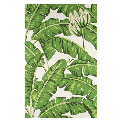 Veranda Bracegirdle Leaf Hooked Accent Rug - Momeni 7 Veranda Bracegirdle Leaf Hooked Accent Rug - Momeni - Image 5