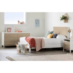 Munich 2 Drawer Nightstand - White/Soft Elm - South Shore -Safavieh Shop GUEST e76e5db2 c47b 41cd afa4 4174a929a998