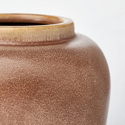 Modern Brown Ceramic Vase - Threshold™ Designed With Studio McGee 4 Modern Brown Ceramic Vase - Threshold™ Designed With Studio McGee - Image 2
