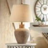 360 Lighting Bentley Rustic Farmhouse Table Lamp 29" Tall Brown Leaf Textured Hammered Pot Off White Empire Shade For Bedroom Living Room House Home -Safavieh Shop GUEST e9ccd1ad cd94 4a15 a42b 64d38a2f5ffb