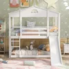 Twin Over Twin House Shaped Bunk Bed With Convertible Slide And Ladder-ModernLuxe -Safavieh Shop GUEST ea890d2e 4aa4 42de 8fb8 27e0969482b9