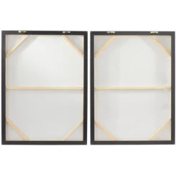 Set Of 2 Contemporary Canvas Abstract Framed Wall Arts With Black Frames White - Olivia & May -Safavieh Shop GUEST ea8ed534 10d8 4339 83e6 9ca0e2557b5f