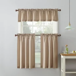Martine Microfiber Semi Sheer Rod Pocket Kitchen Curtain Valance And Tiers Set - No. 918 -Safavieh Shop GUEST eaf8d502 d137 40e1 8cb0 a5e28cc2a7da