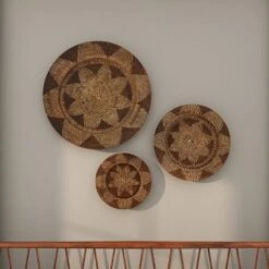 Set Of 3 Rattan Plate Woven Basket Wall Decors - Olivia & May -Safavieh Shop GUEST ecffd95e 6b7a 4259 878d ef21750e6ce7