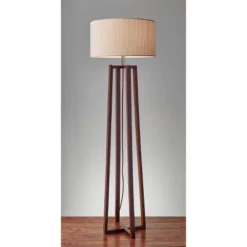 60" Quinn Collection 3-way Floor Lamp Brown - Adesso