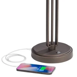 Franklin Iron Works Turnbuckle Rustic Farmhouse Desk Lamp 25" High Oil Rubbed Bronze With USB Charging Port LED Adjustable Metal Shade For Bedroom -Safavieh Shop GUEST ee5cad06 e421 4683 a727 429ed879e611