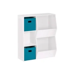 3pc Kids' Floor Cabinet With 2 Bins Set - RiverRidge Home -Safavieh Shop GUEST eebb8edb 8c74 4a76 b2b3 69a0a4d47922