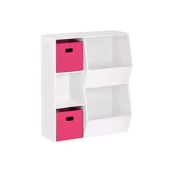 3pc Kids' Floor Cabinet With 2 Bins Set - RiverRidge Home -Safavieh Shop GUEST f0501c34 752d 48bd 90e0 de3f1af6f4b7