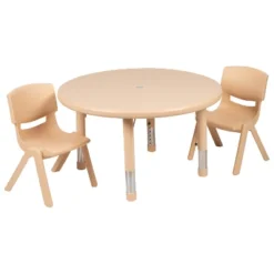 Flash Furniture 33" Round Plastic Height Adjustable Activity Table Set With 2 Chairs 16 Flash Furniture 33" Round Plastic Height Adjustable Activity Table Set With 2 Chairs -Safavieh Shop GUEST f0585844 7f3c 489b a343 8c77ded8eae9