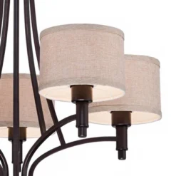 Franklin Iron Works La Pointe Oil Rubbed Bronze Pendant Chandelier 26" Wide Rustic Oatmeal Linen Shade 5-Light Fixture For Dining Room Kitchen Island 9 Franklin Iron Works La Pointe Oil Rubbed Bronze Pendant Chandelier 26" Wide Rustic Oatmeal Linen Shade 5-Light Fixture For Dining Room Kitchen Island -Safavieh Shop GUEST f1075e7c 3b83 4606 8e30 f79032af58e6